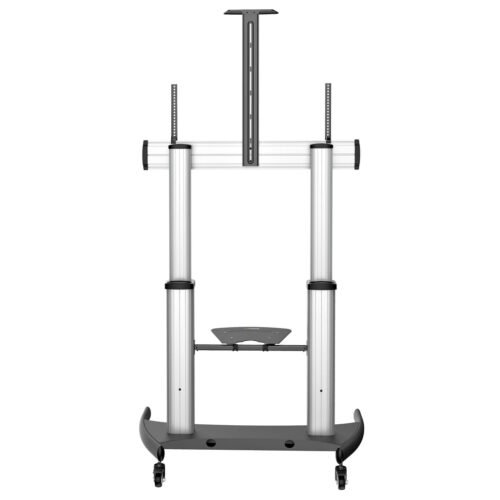 StarTech.com Mobile TV Stand - Heavy Duty TV Cart for 60-100" Display (100kg/220lb) - Height Adjustable Rolling Flat Screen Flo - Image 4