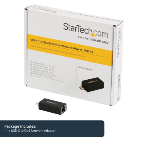 StarTech.com USB C to Gigabit Ethernet Adapter - 1Gbps NIC USB 3.0/USB 3.1 Type C Network Adapter - 1GbE USB-C to RJ45/LAN Port - Image 2