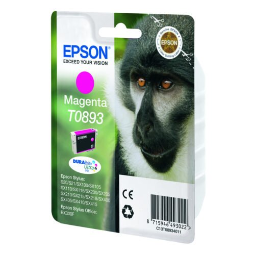 Epson Monkey Singlepack Magenta T0893 DURABrite Ultra Ink - Image 2