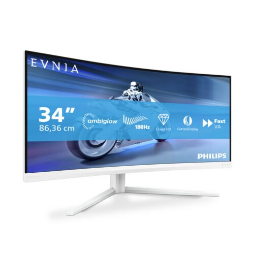 Philips 34M2C5501A/00 computer monitor 86.4 cm (34") 3440 x 1440 pixels Wide Quad HD LCD White - Image 14
