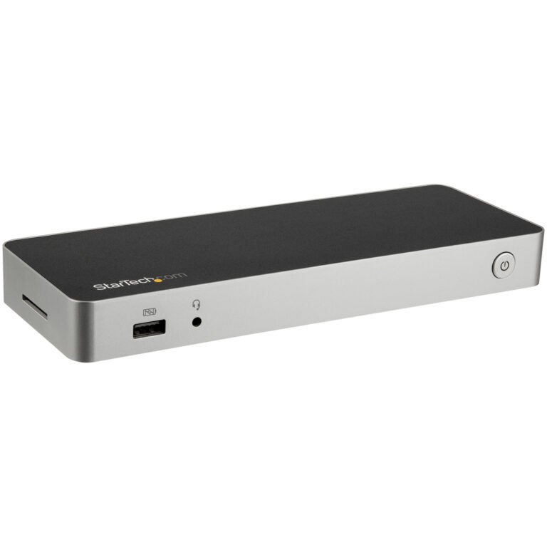 StarTech.com USB C Dock - Dual Monitor HDMI & DisplayPort 4K 30Hz - USB Type-C Laptop Docking Station 60W Power Delivery, SD, 4