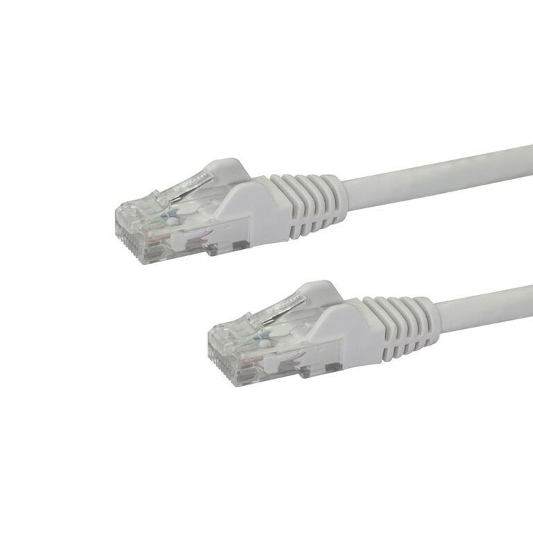 StarTech.com 75ft CAT6 Ethernet Cable - White CAT 6 Gigabit Ethernet Wire -650MHz 100W PoE RJ45 UTP Network/Patch Cord Snagless