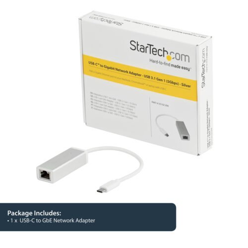 StarTech.com USB-C to Gigabit Network Adapter - Silver - Image 10