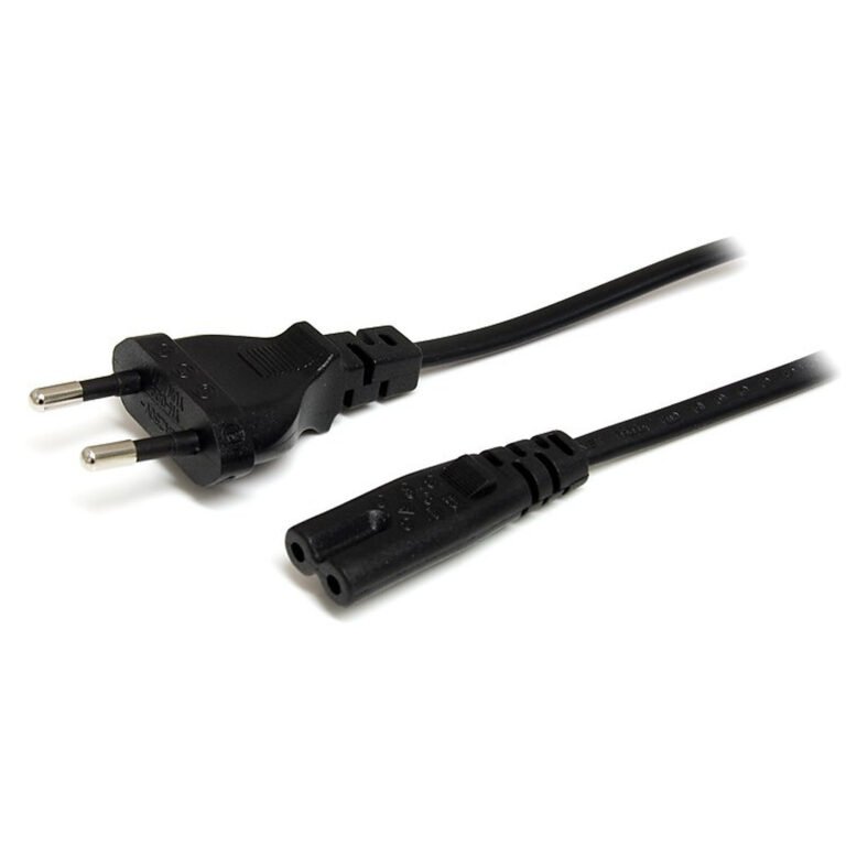 StarTech.com 2m (6ft) Laptop Power Cord, EU Plug to C7, 2.5A 250V, 18AWG, Laptop Replacement Cord, Printer Power Cable, Laptop