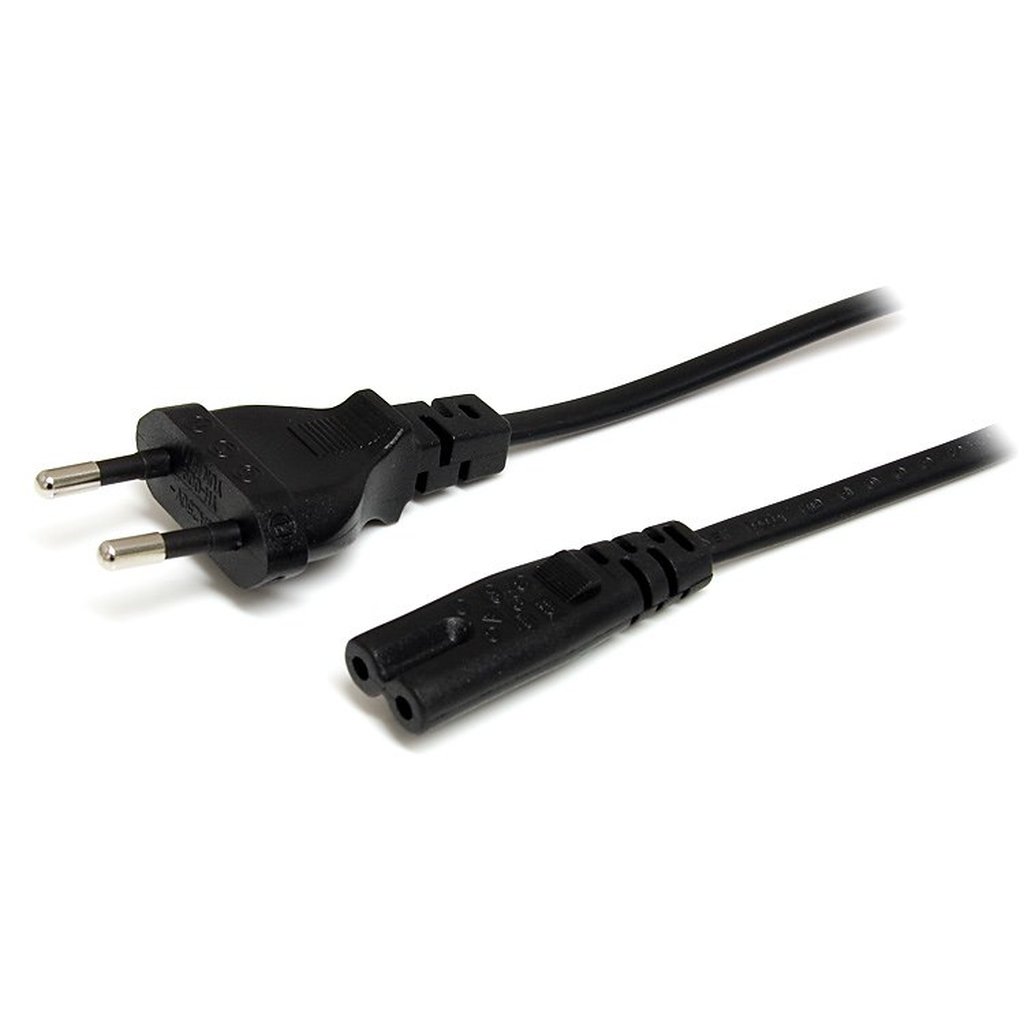 StarTech.com 2m (6ft) Laptop Power Cord, EU Plug to C7, 2.5A 250V, 18AWG, Laptop Replacement Cord, Printer Power Cable, Laptop