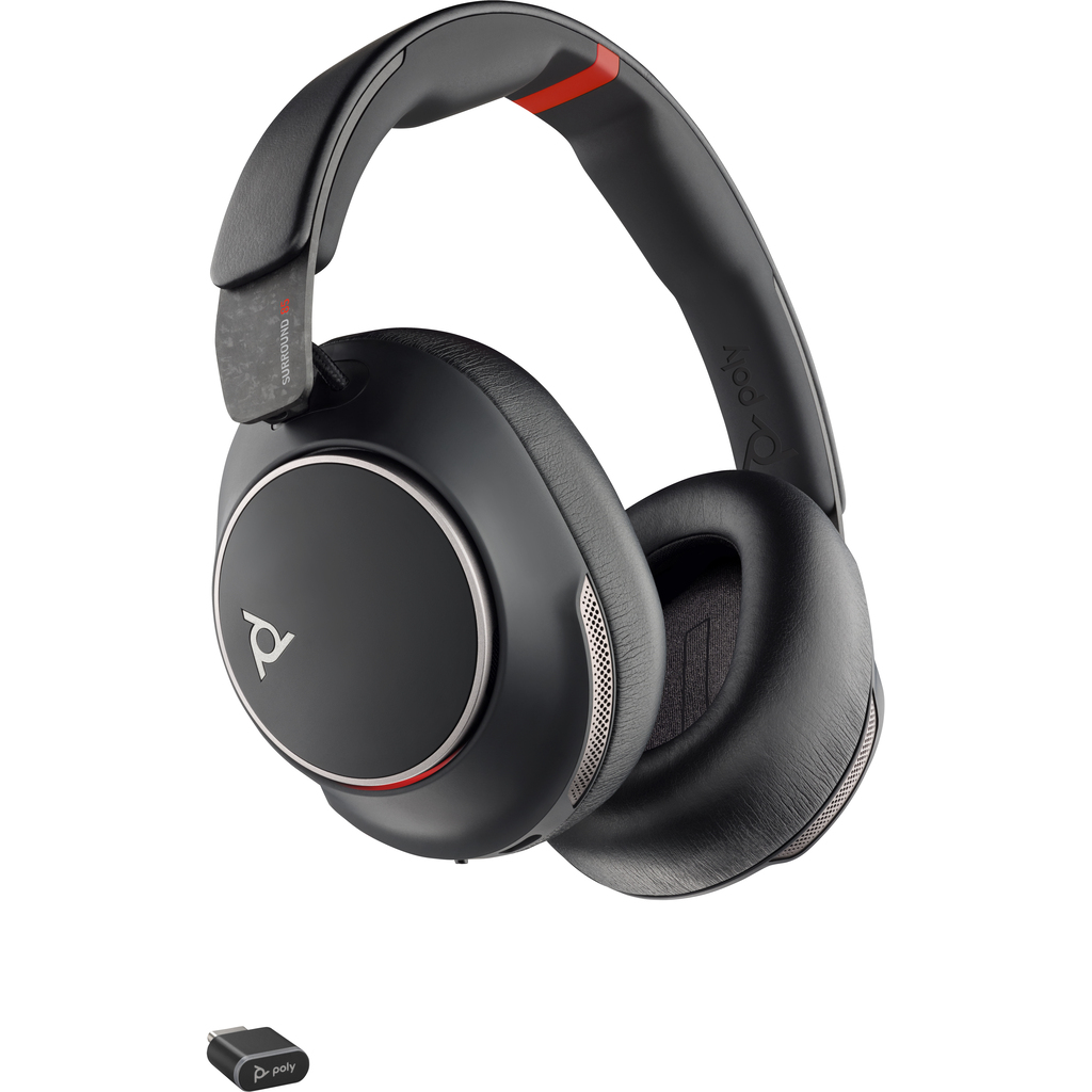 POLY Voyager Surround 85 UC USB-C Headset +USB-C/A Adapter +Charging Stand - Image 7