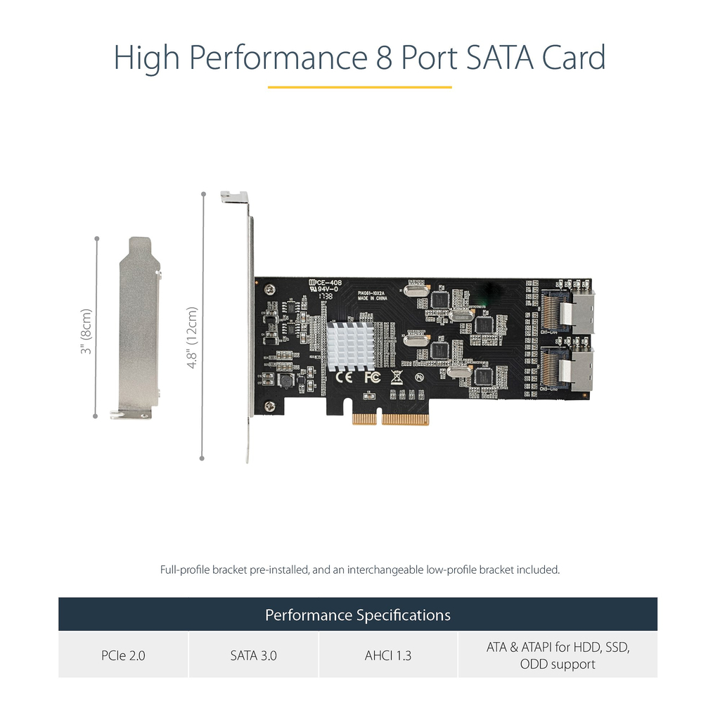 StarTech.com 8 Port SATA PCIe Card - PCI Express 6Gbps SATA Expansion Adapter Card with 4 Host Controllers - SATA PCIe Controll - Image 7