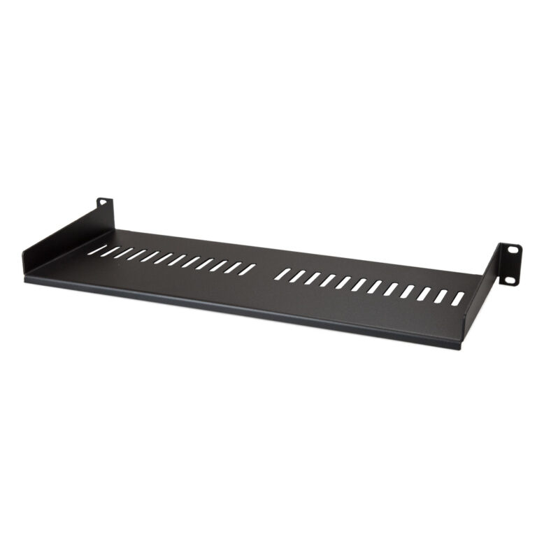 StarTech.com 1U Server Rack Shelf - Universal Vented Rack Mount Cantilever Tray for 19" Network Equipment Rack & Cabinet - Heav