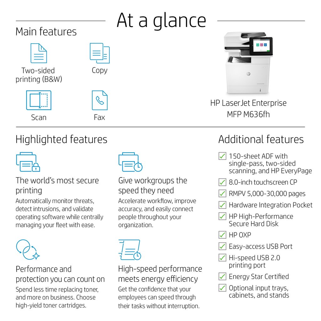 HP LaserJet Enterprise MFP M636fh - Image 14