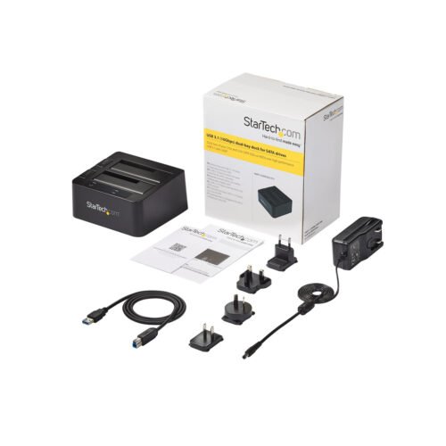 StarTech.com Dual-Bay USB 3.2 Gen 2 to SATA Hard Drive Docking Station, USB 10Gbps Hard Drive Dock, External 2.5/3.5" SATA I/II - Image 6