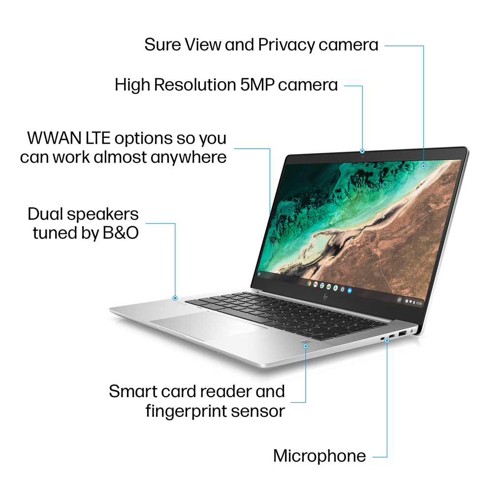 HP Elite c645 G2 AMD Ryzen™ 5 5625C Chromebook 35.6 cm (14") Full HD 8 GB LPDDR4x-SDRAM 128 GB SSD Wi-Fi 6E (802.11ax) Ch - Image 19