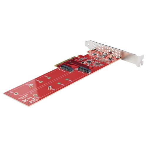 StarTech.com Dual M.2 PCIe SSD Adapter Card, PCIe x8 / x16 to Dual NVMe or AHCI M.2 SSDs, PCI Express 4.0, 7.8GBps/Drive, Bifur - Image 5