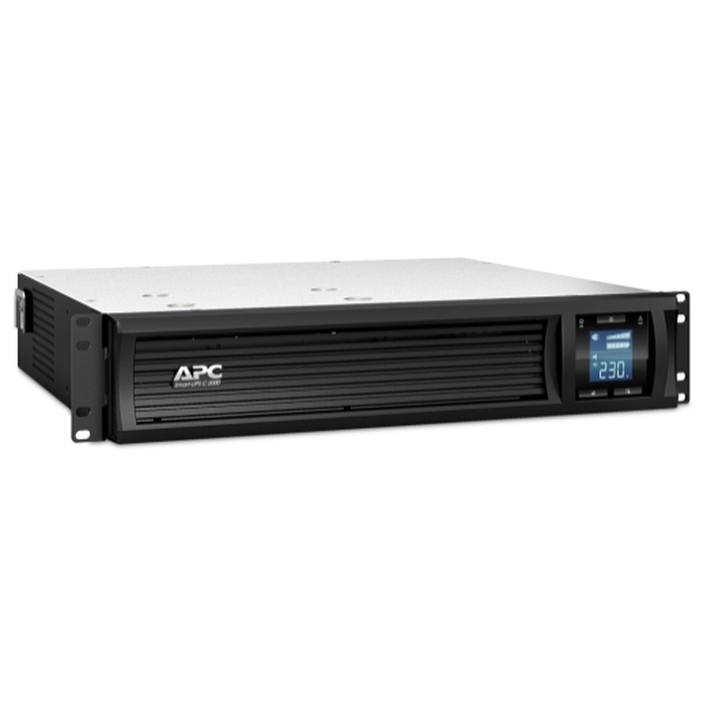 APC Smart-UPS C, Line Interactive, 2000VA, Rackmount 2U, 230V, 6x IEC C13 outlets, USB and Serial communication, AVR, Graphic L