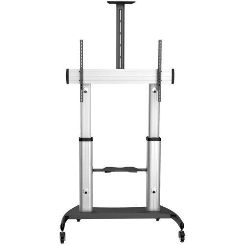 StarTech.com Mobile TV Stand - Heavy Duty TV Cart for 60-100" Display (100kg/220lb) - Height Adjustable Rolling Flat Screen Flo - Image 3