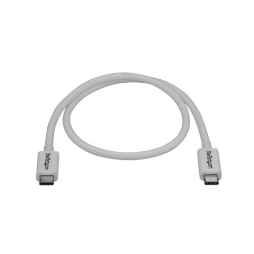StarTech.com Thunderbolt 3 Cable - 40Gbps - 0.5m - White - Thunderbolt, USB, and DisplayPort Compatible - Image 3