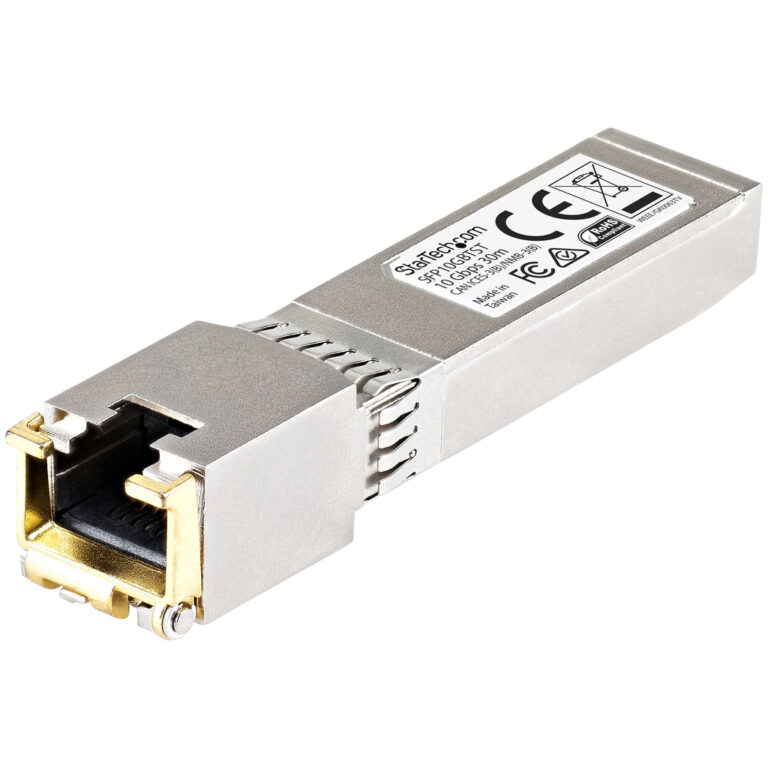 StarTech.com Cisco SFP-10GB-TC Compatible SFP+ Module - 10GBASE-T - SFP to RJ45 Cat6/Cat5e - 10GE Gigabit Ethernet SFP+ - RJ-45