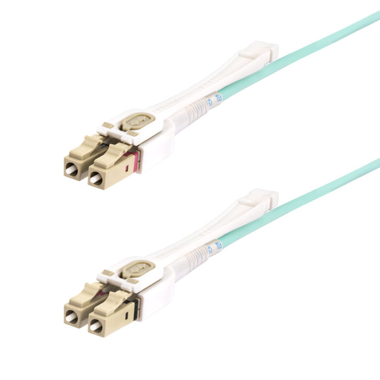 StarTech.com 5m (16.4ft) LC to LC (UPC) OM4 Multimode Fiber Optic Cable w/Push Pull Tabs, 50/125µm, 100G, Bend Insensitive, Lo