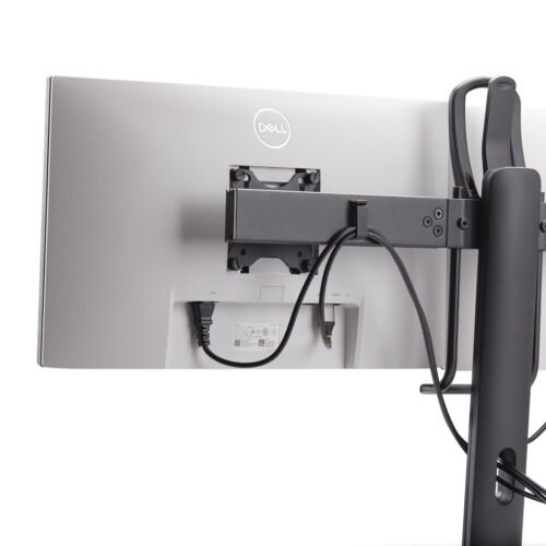 StarTech.com Crossbar Dual Monitor Desk Stand For Double 27-inch Screens, VESA Mount 75x75/100x100, Toolless Height Adjustment, - Image 5