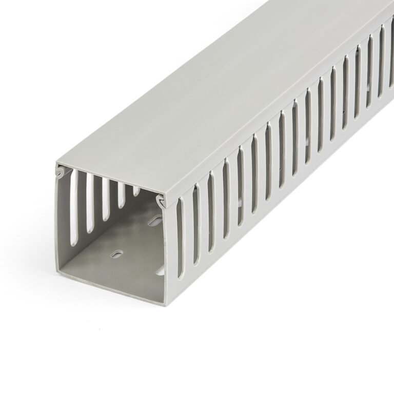 StarTech.com Open Slot Cable Management Raceway with Cover, 3"(75mm)W x 3"(75mm)H - 6.5ft(2m) length - 1/4"(8mm) Slots, PVC Net