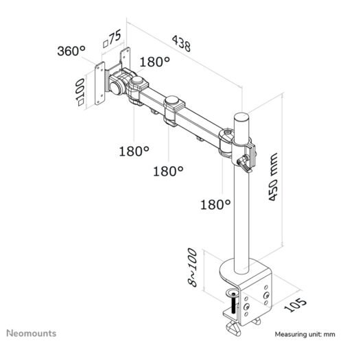 Neomounts FPMA-D960 Monitor arm 10-30" - Image 2