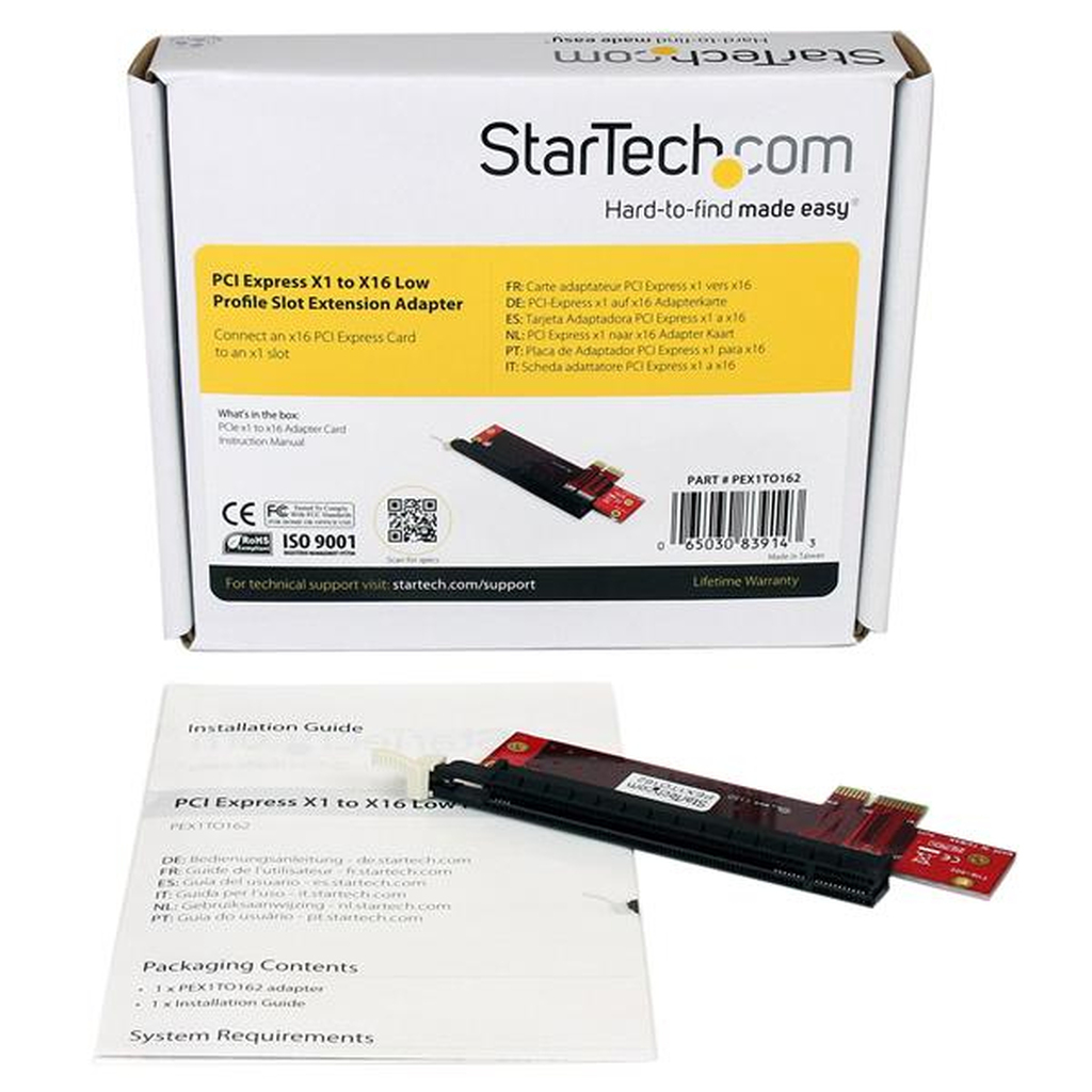 StarTech.com PCI Express X1 to X16 Low Profile Slot Extension Adapter - Image 9