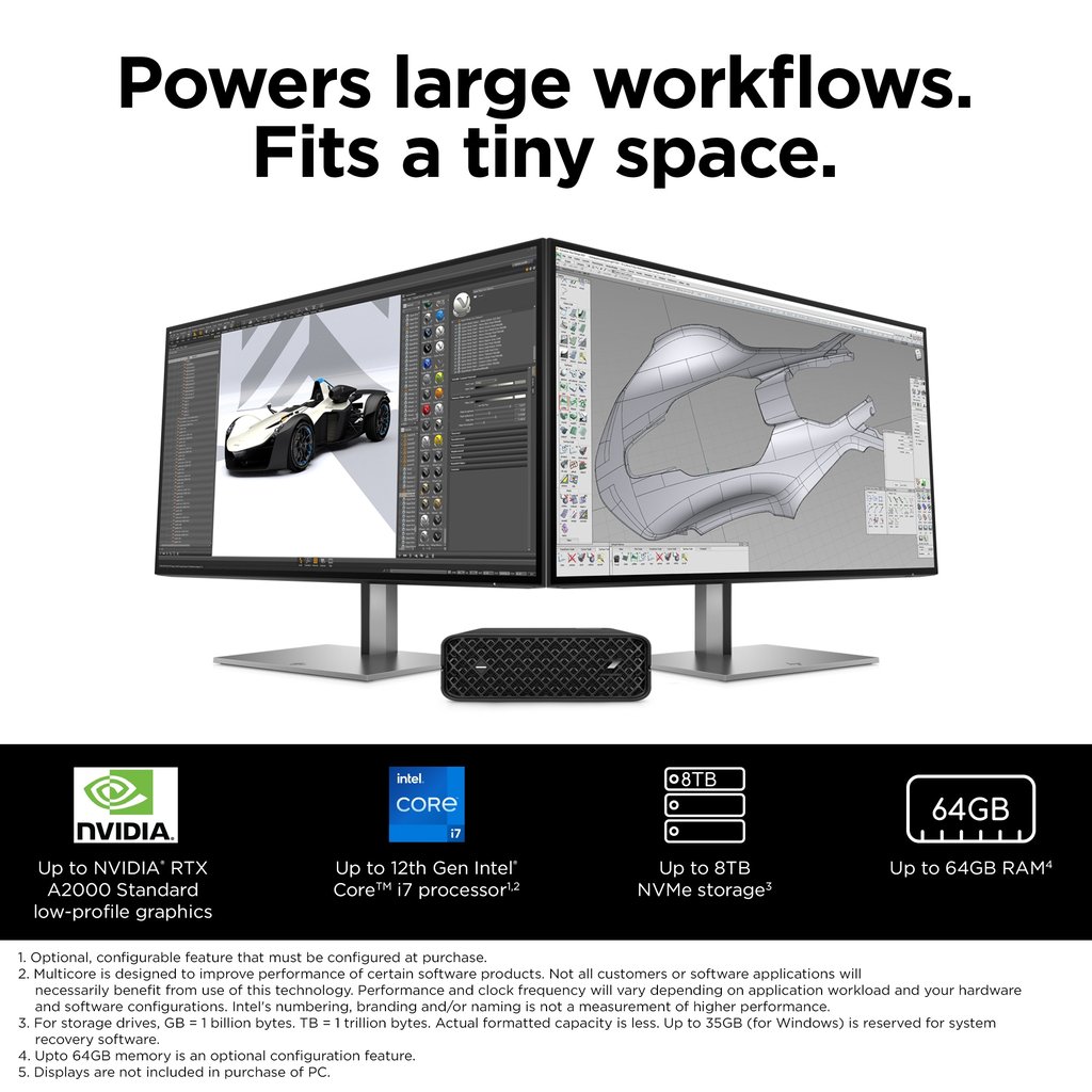 HP Z2 G9 Intel® Core™ i9 i9-12900K 32 GB DDR5-SDRAM 1 TB SSD NVIDIA RTX A2000 Windows 11 Pro Mini PC Workstation Bla - Image 13