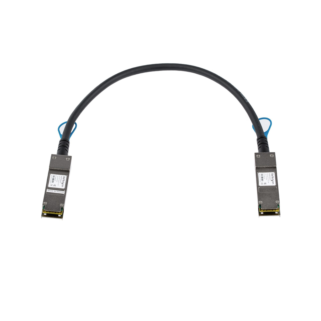 StarTech.com Juniper EX-QSFP-40GE-DAC-50CM Compatible 0.5m 40G QSFP+ to QSFP+ Direct Attach Cable Twinax - 40GbE QSFP+ Copper D - Image 2