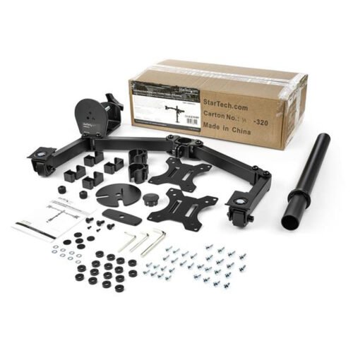 StarTech.com Desk Mount Dual Monitor Arm - Desk Clamp / Grommet VESA Monitor Mount for up to 32 inch Displays - Ergonomic Artic - Image 14