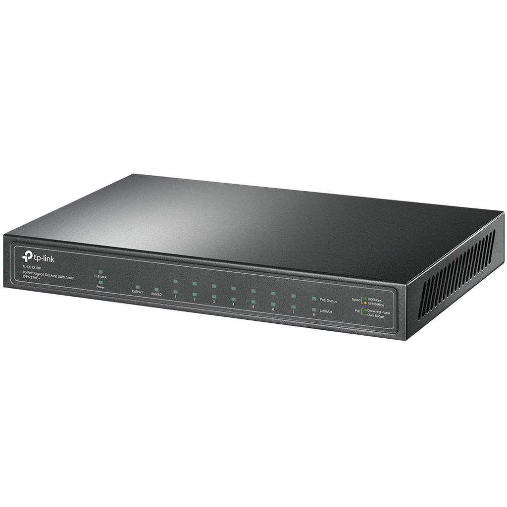TP-Link TL-SG1210P network switch Unmanaged Gigabit Ethernet (10/100/1000) Power over Ethernet (PoE) Grey - Image 3