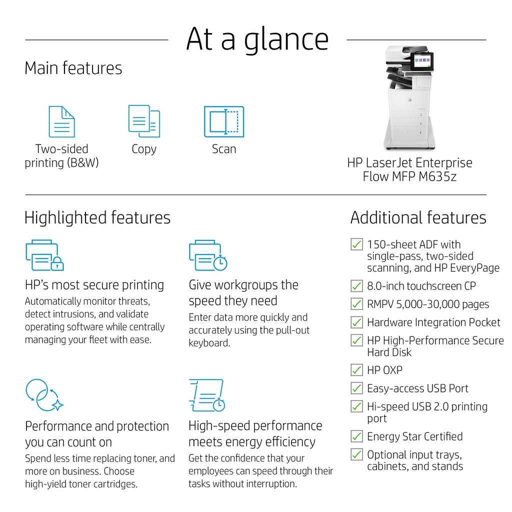 HP LaserJet Enterprise Flow MFP M635z - Image 6