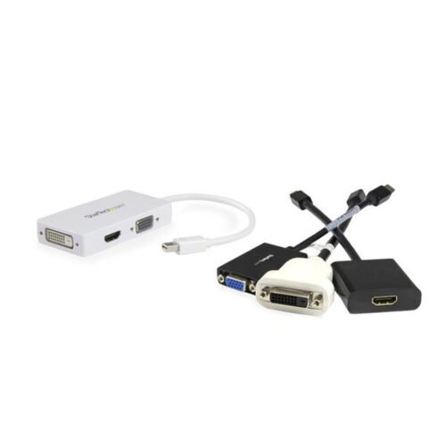 StarTech.com Travel A/V Adapter: 3-in-1 Mini DisplayPort to VGA DVI or HDMI Converter - White - Image 4