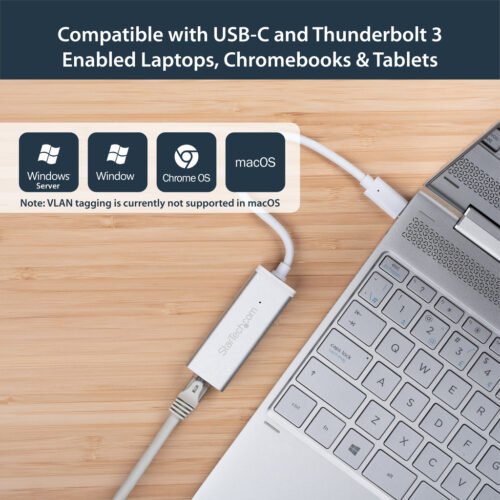 StarTech.com USB-C to Gigabit Network Adapter - Silver - Image 8