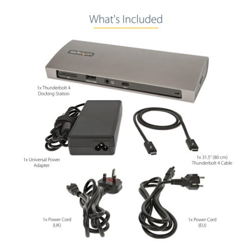 StarTech.com Thunderbolt 4 Dock, 96W Power Delivery, Single 8K/Dual Monitor 4K 60Hz, 3xTB4/USB4 ports, 4xUSB-A, SD, GbE, Thunde - Image 13