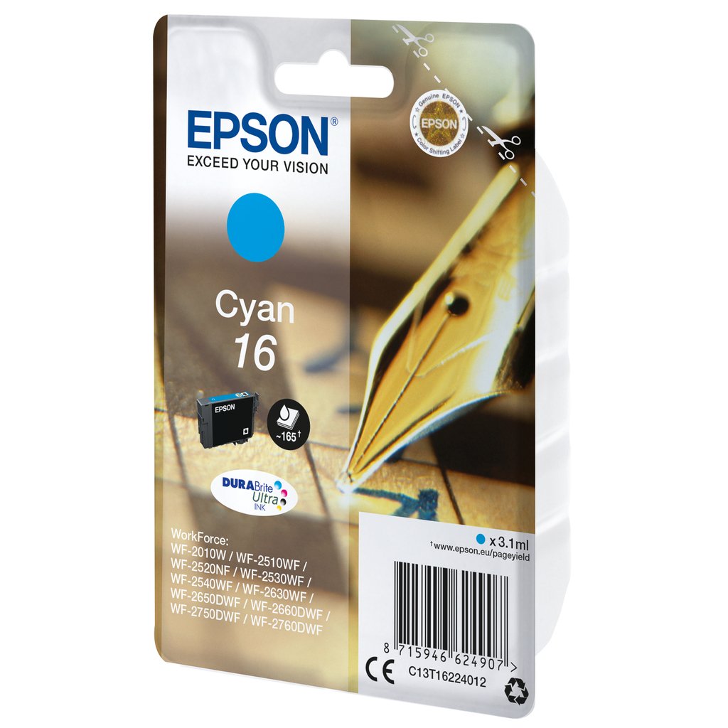 Epson Pen and crossword Singlepack Cyan 16 DURABrite Ultra Ink - Image 2