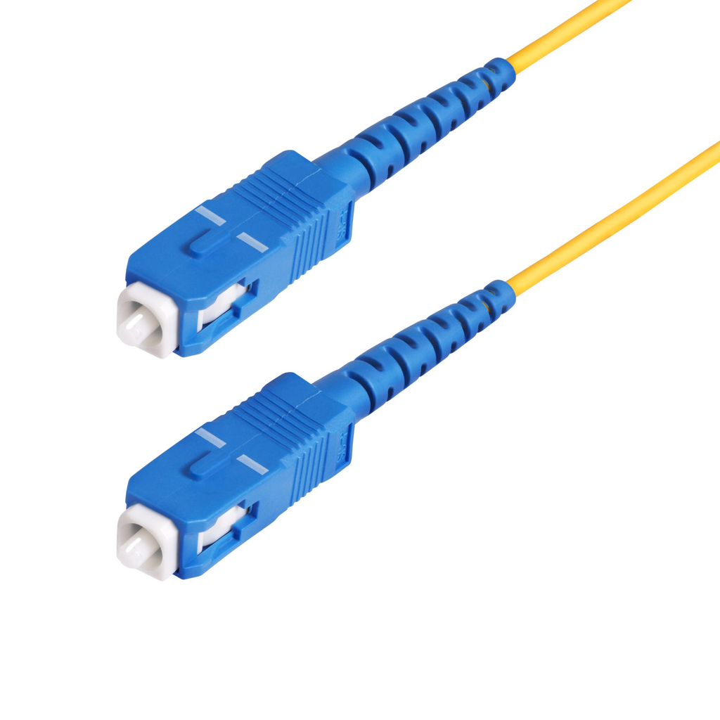 StarTech.com 100m (328ft) SC to SC (UPC) OS2 Single Mode Simplex Fiber Optic Cable, 9/125µm, 40G/100G, Bend Insensitive, Low I
