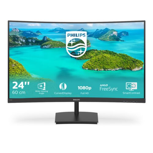 Philips E Line 241E1SCA/00 computer monitor 59.9 cm (23.6") 1920 x 1080 pixels Full HD LCD Black - Image 2