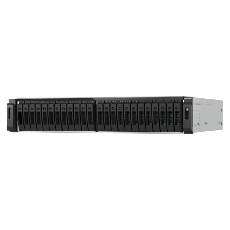 QNAP TS-H3077AFU-R7-64G NAS/storage server Rack (2U) AMD Ryzen™ 5 64 GB DDR5 0 TB QuTS hero Black, Metallic