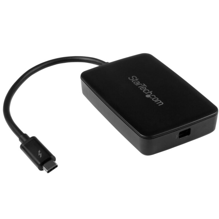 StarTech.com Thunderbolt 3 to Thunderbolt 2 Adapter - TB3 Laptop to TB2 Displays & Devices - Thunderbolt 2 20Gbps or Thunderbol