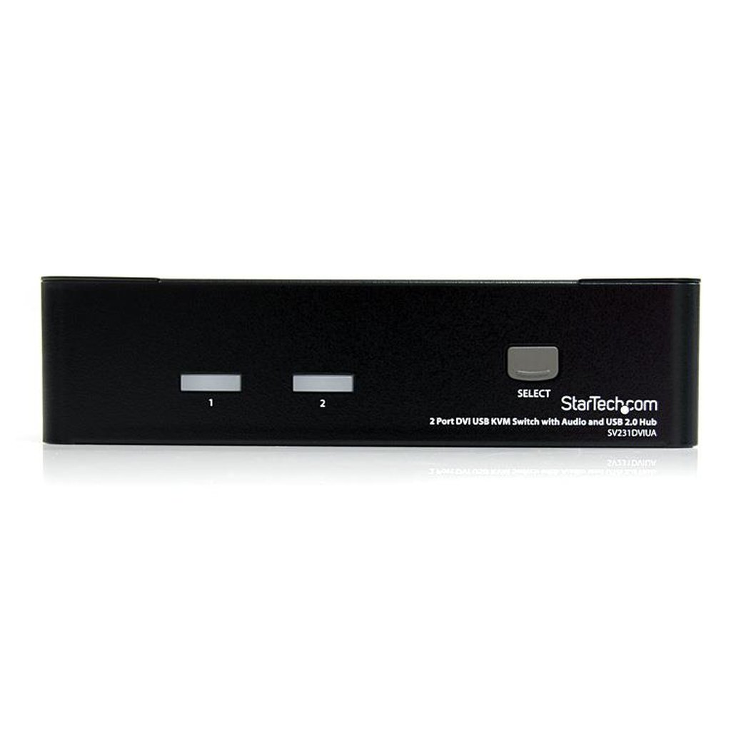 StarTech.com 2 Port DVI USB KVM Switch with Audio and USB 2.0 Hub - Image 2