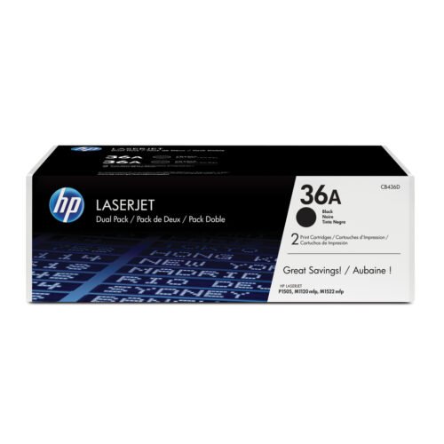 HP 36A 2-pack Black Original LaserJet Toner Cartridges