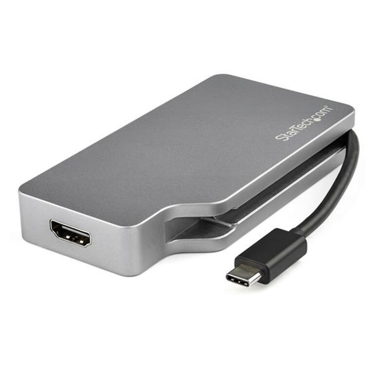 StarTech.com USB C Multiport Video Adapter with HDMI, VGA, Mini DisplayPort or DVI - USB Type C Monitor Adapter to HDMI 1.4 or