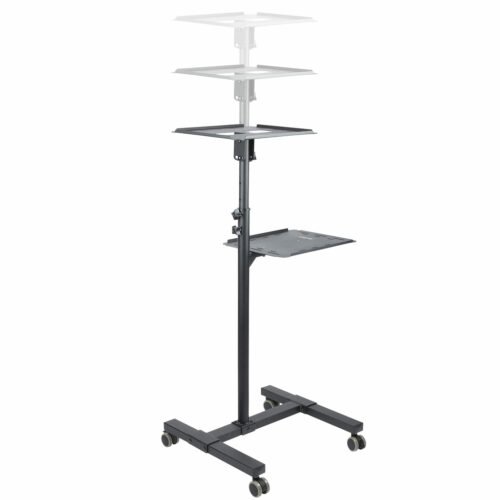 StarTech.com Mobile Projector and Laptop Stand/Cart - Heavy Duty Portable Projector Stand (2 Shelves, hold 22lb/10kg each) - He - Image 4