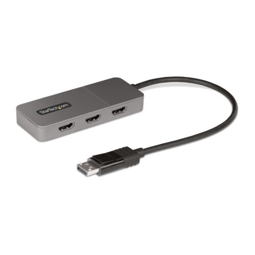 StarTech.com 3-Port MST Hub - DisplayPort to 3x HDMI, Triple 4K 60Hz Monitors, DP 1.4 Multi-Monitor Video Adapter, 1ft (30cm) B