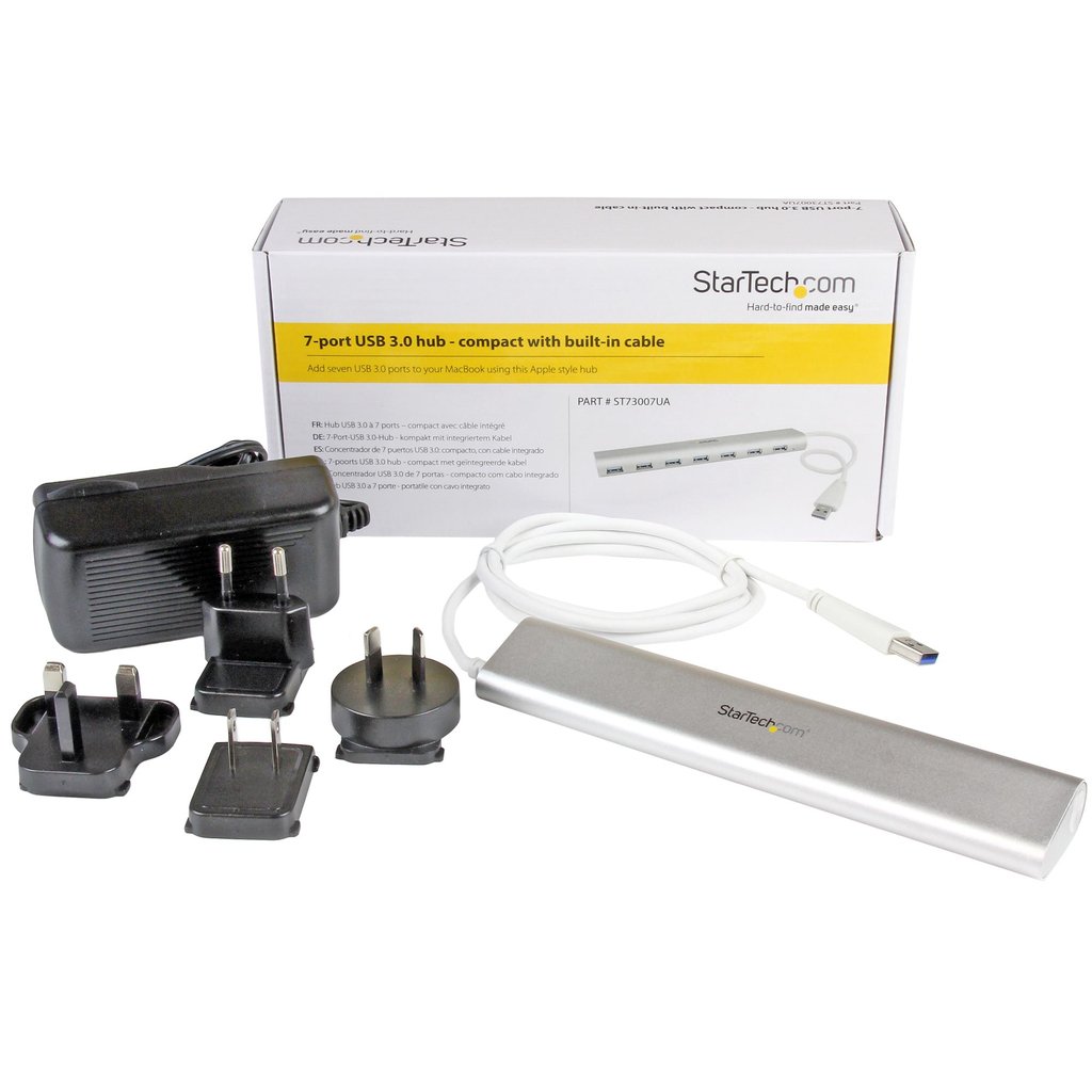 StarTech.com 7-Port USB Hub, USB A to 7x USB-A Ports, USB 5Gbps, Rugged Design, Bus or Self-Powered, Portable Laptop USB 3.0 Hu - Image 2