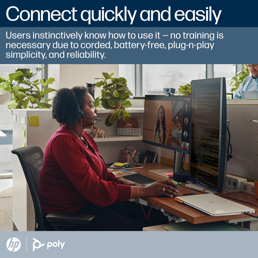 POLY Blackwire 3310 Monaural Microsoft Teams Certified USB-C Headset +USB-C/A Adapter - Image 12