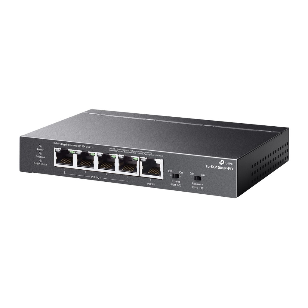 TP-Link TL-SG1005P-PD network switch Gigabit Ethernet (10/100/1000) Power over Ethernet (PoE) Black - Image 3