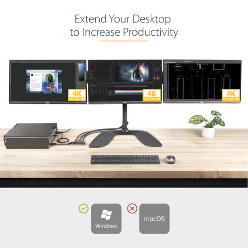 StarTech.com 3 Port Multi Monitor Adapter - DisplayPort 1.4 to 3x 4K DisplayPort Video Splitter - Dual or Triple 4K - Laptop/De - Image 14