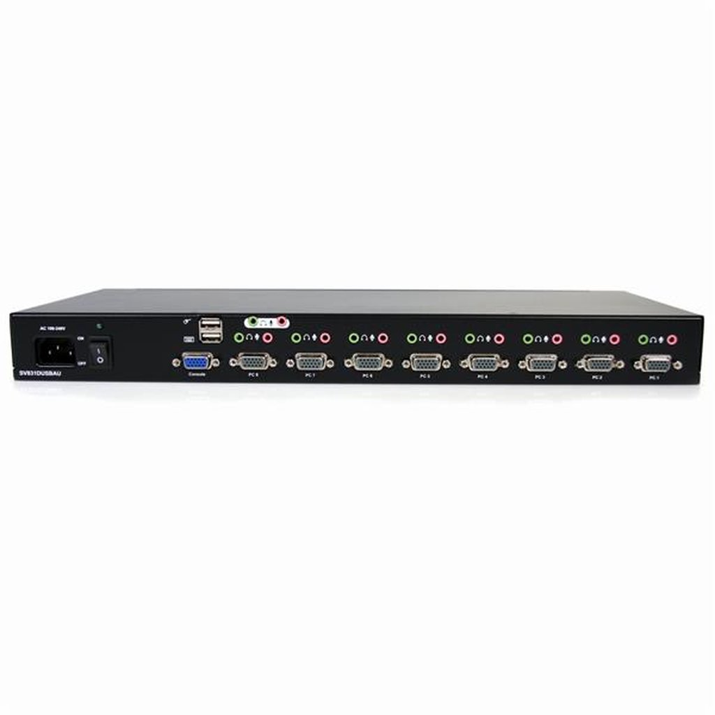 StarTech.com 8 Port Rackmount USB VGA KVM Switch w/ Audio (Audio Cables Included) - Image 3