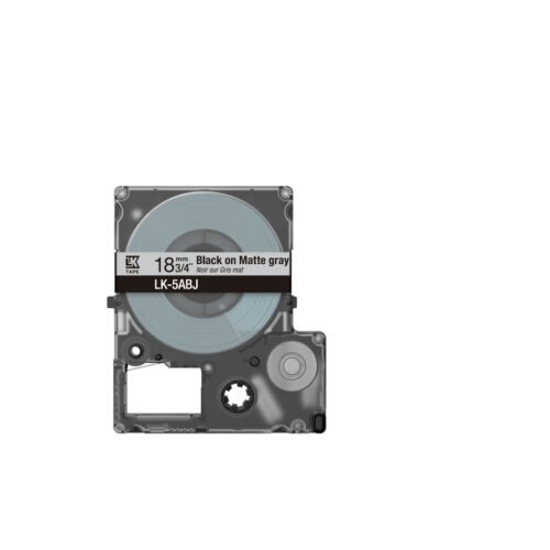 Epson Matte Tape – Grey/Black 18mm(8m) – LK-5ABJ - Image 3