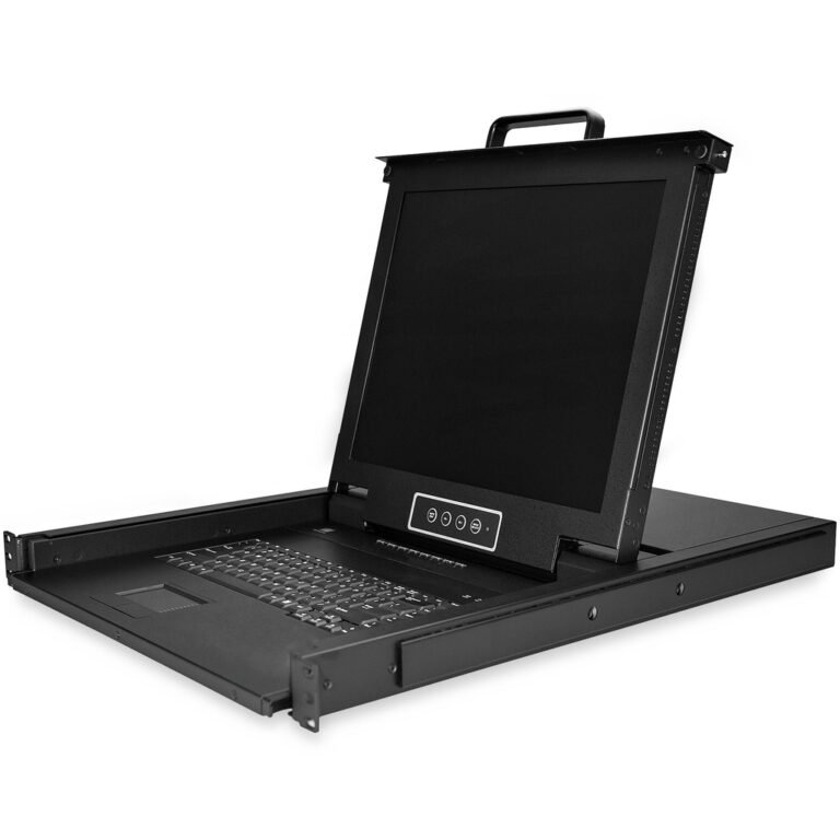 StarTech.com 8 Port Rackmount KVM Console w/ 6ft Cables - Integrated KVM Switch w/ 17" LCD Monitor - Fully Featured 1U LCD KVM